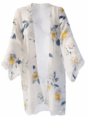 🪻 Flowy Floral Kimono Duster | Sheer Boho Vibes | I Joah | LARGE